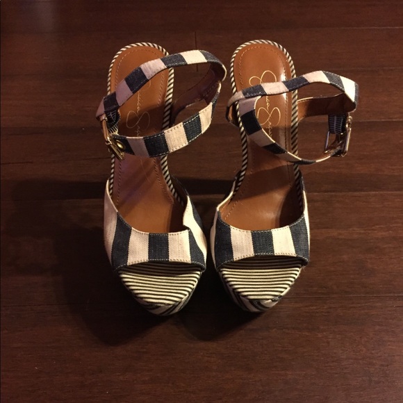 Jessica Simpson Nautical Platform Sandal - Picture 1 of 4